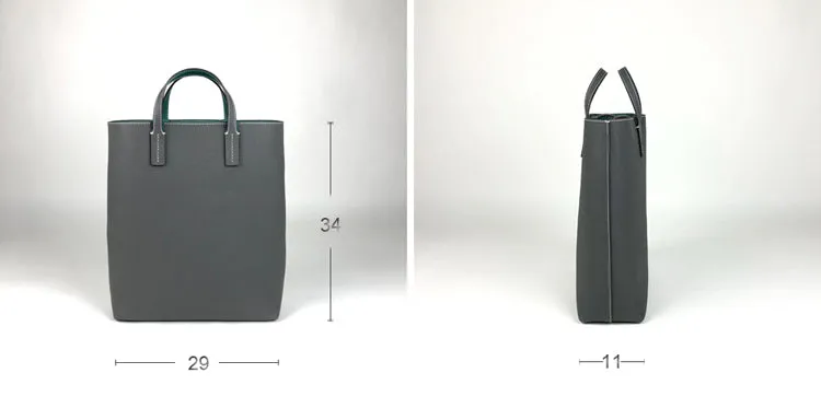 Cute Womens Black&Orange Leather Shoulder Tote Bag Best Tote Handbag Shopper Bag Purse for Ladies