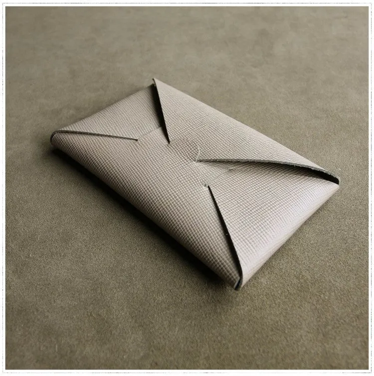 Cute Womens Green Leather Envelope Wallet Slim Clutch Purse Checkbook Long Wallet for Women