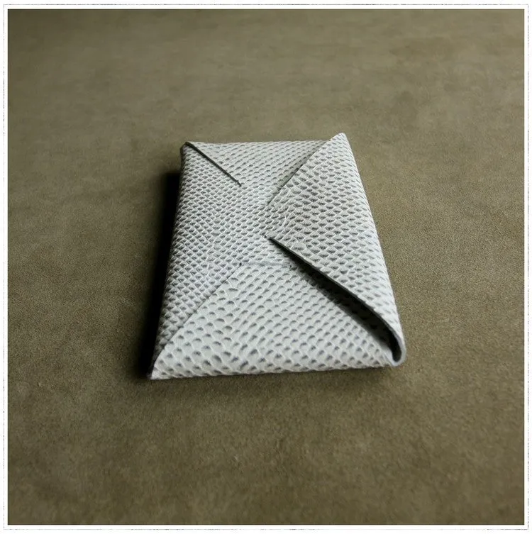 Cute Womens Green Leather Envelope Wallet Slim Clutch Purse Checkbook Long Wallet for Women