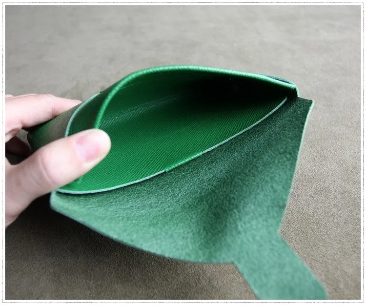 Cute Womens Green Leather Envelope Wallet Slim Clutch Purse Checkbook Long Wallet for Women