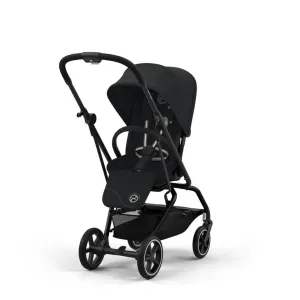 CYBEX Eezy S Twist 2 Compact Travel Pushchair With Black Frame - Magic Black
