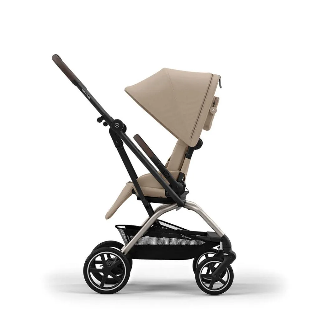 CYBEX Eezy S Twist 2 Compact Travel Pushchair With Taupe Frame - Almond Beige
