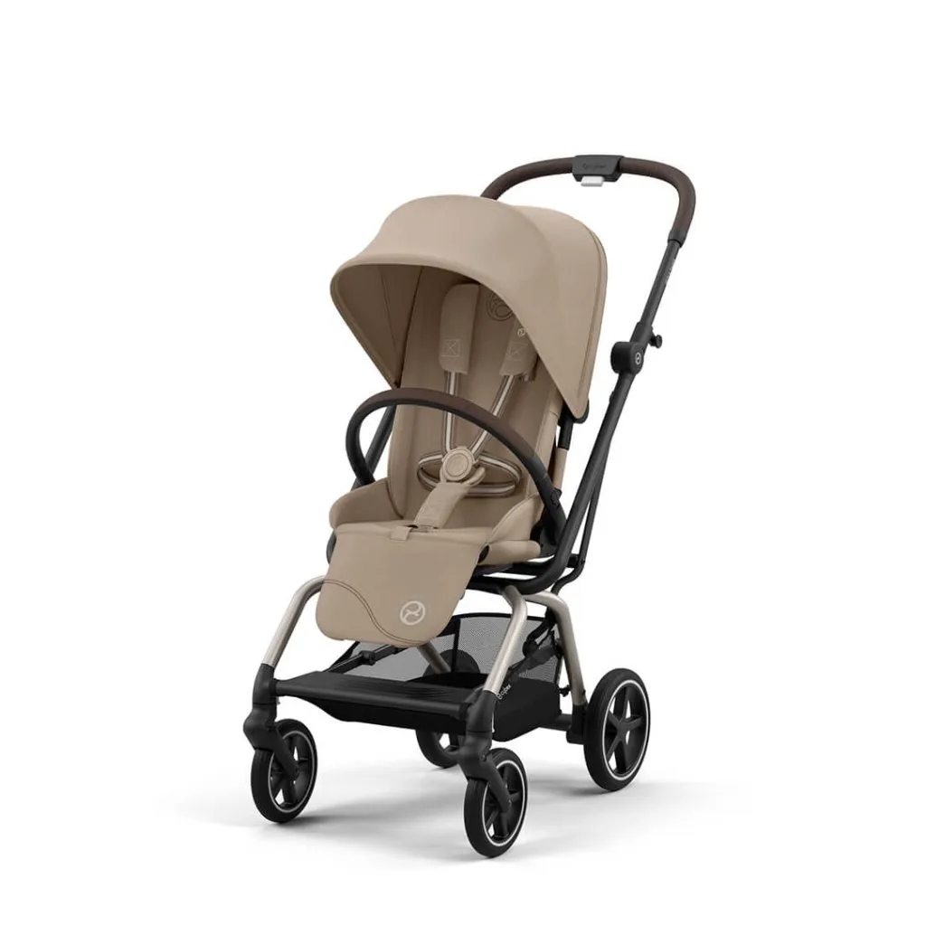 CYBEX Eezy S Twist 2 Compact Travel Pushchair With Taupe Frame - Almond Beige
