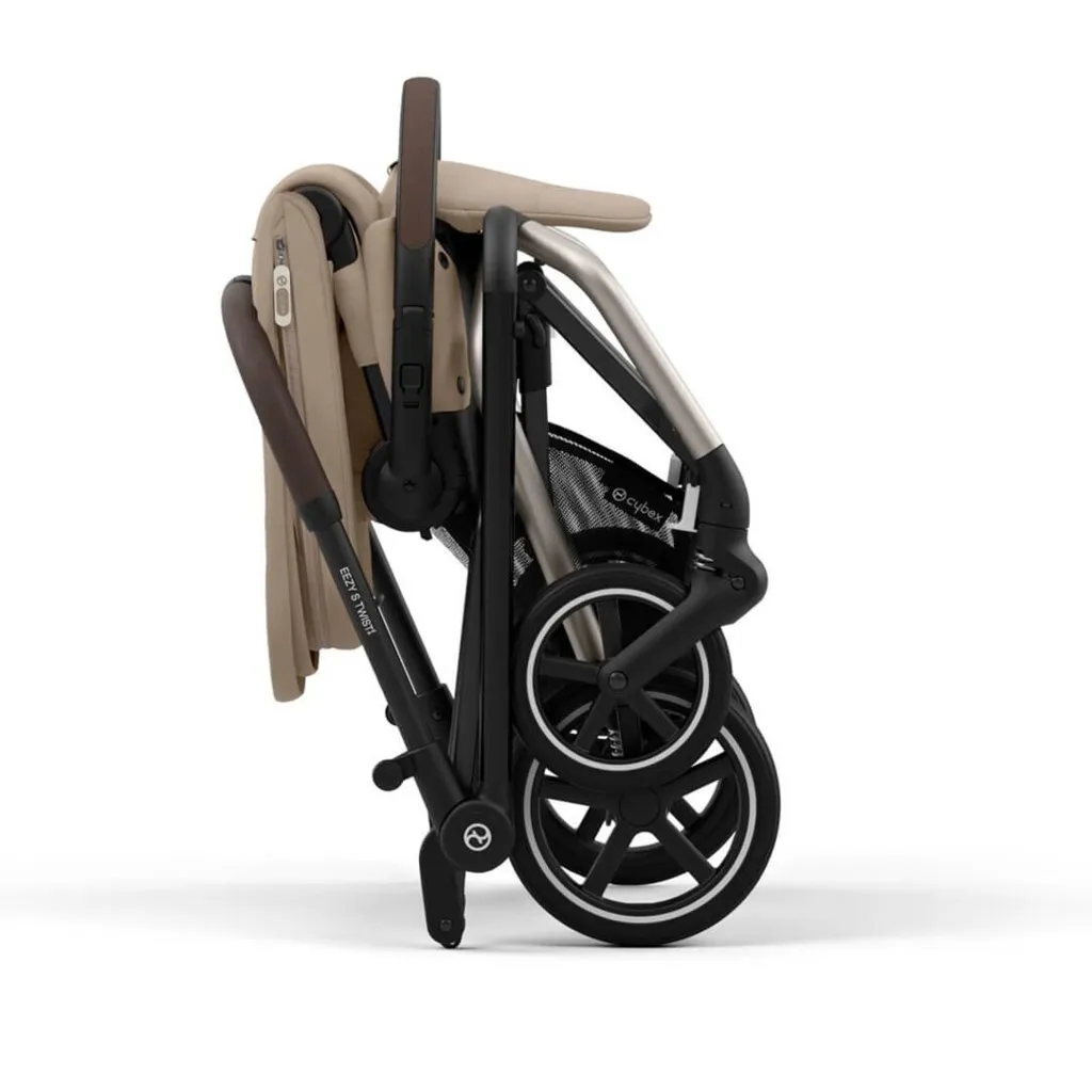 CYBEX Eezy S Twist 2 Compact Travel Pushchair With Taupe Frame - Almond Beige