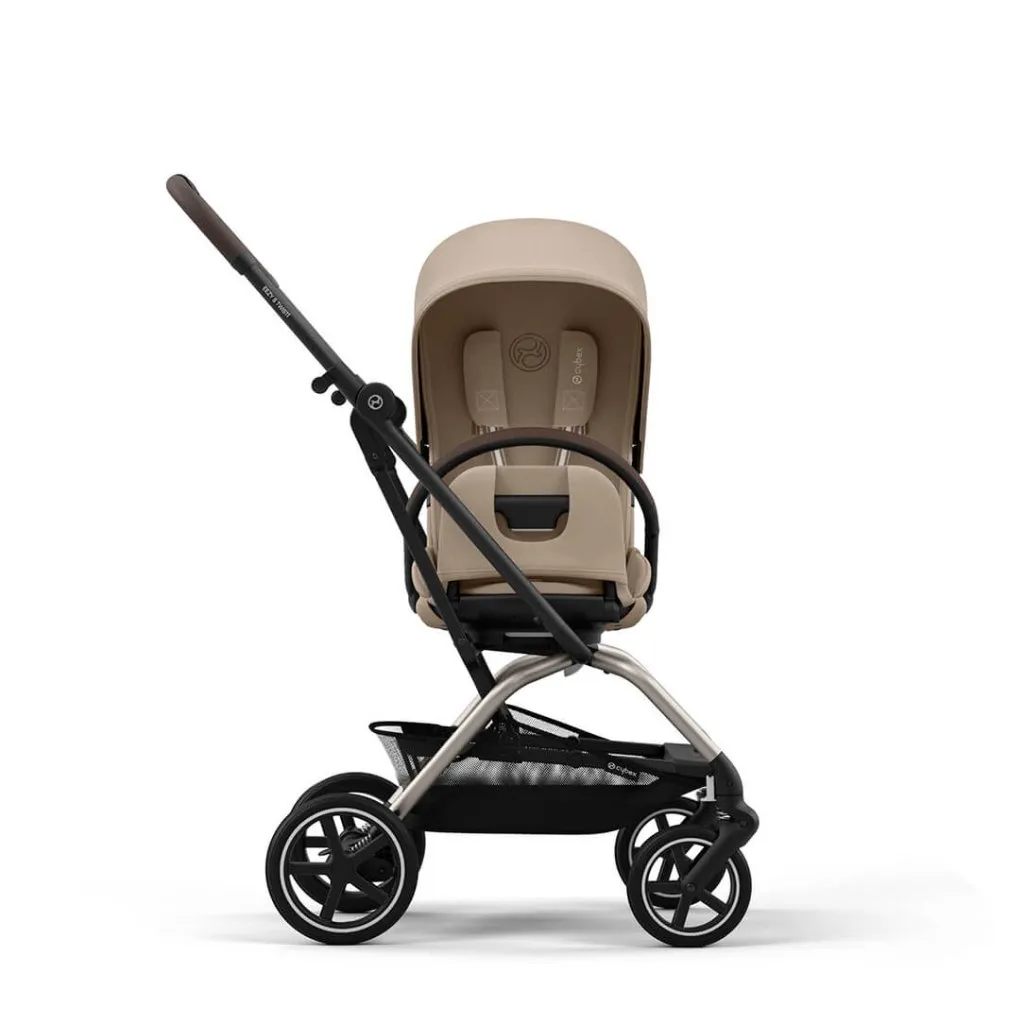 CYBEX Eezy S Twist 2 Compact Travel Pushchair With Taupe Frame - Almond Beige