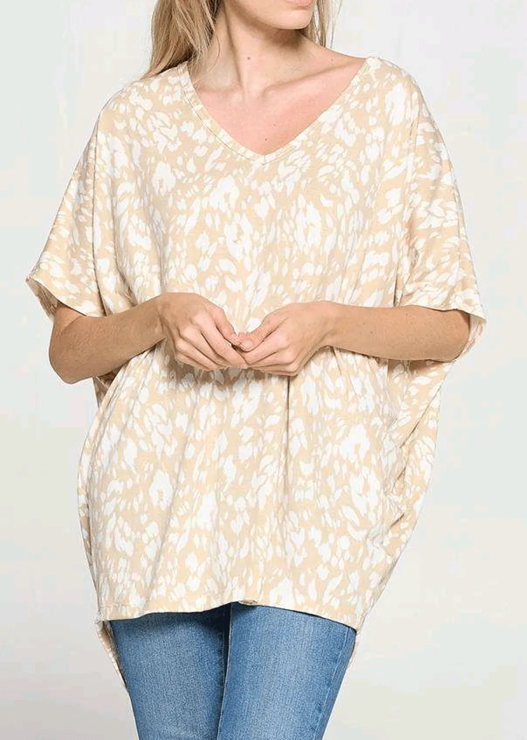 Dakota Abstract Print Dolman Tee (2 Colors)