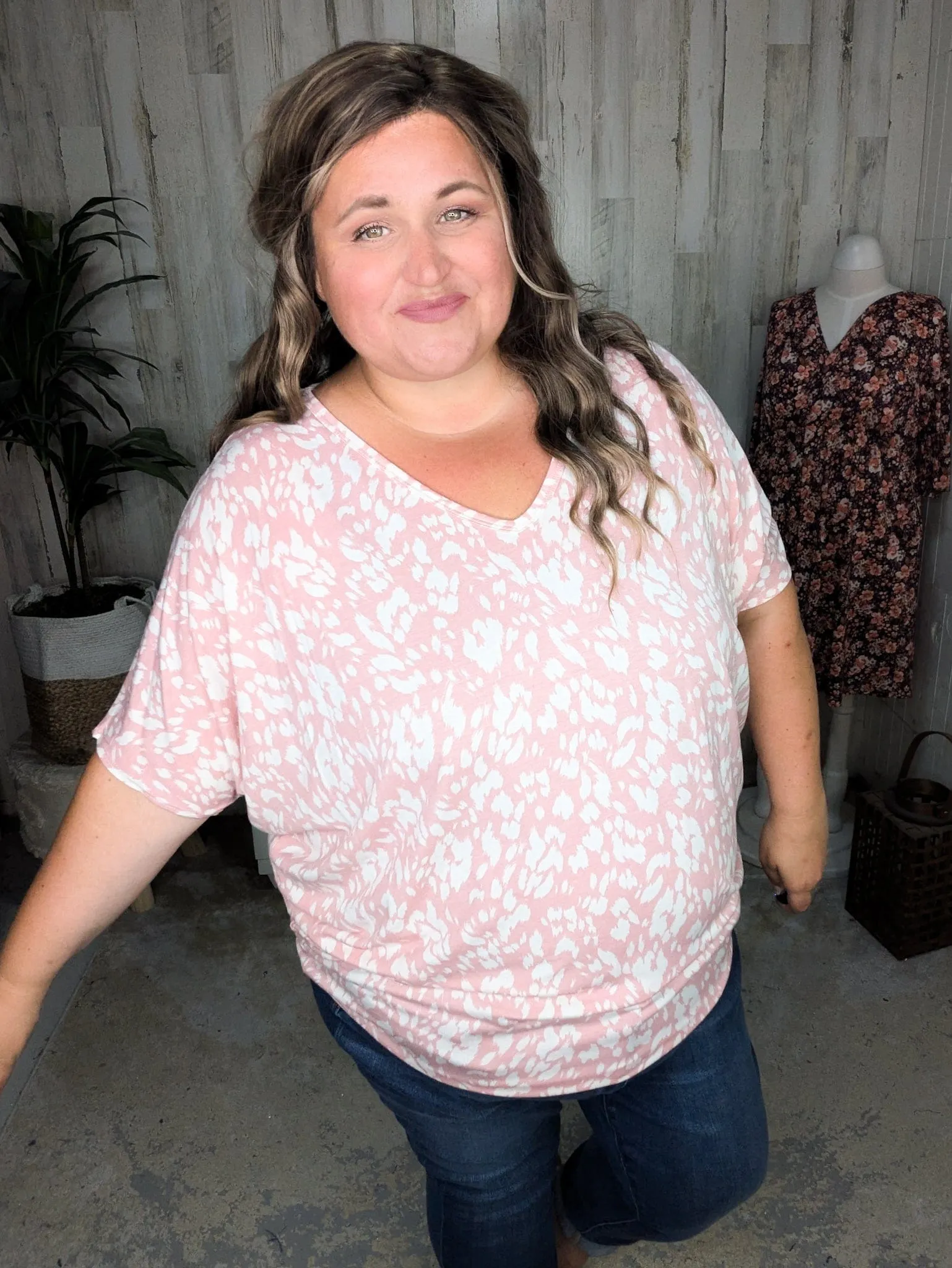 Dakota Abstract Print Dolman Tee (2 Colors)