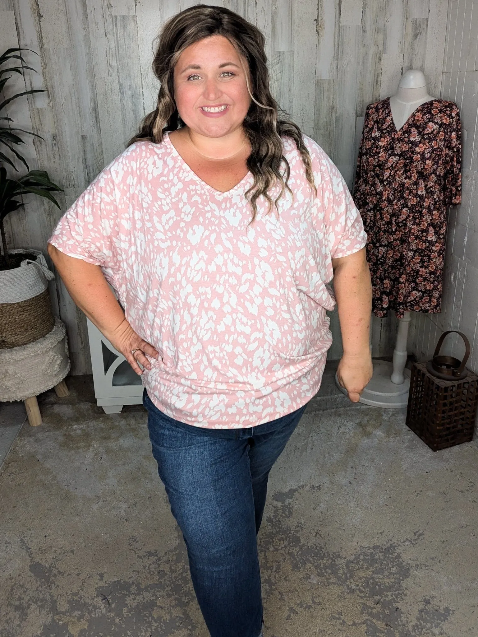 Dakota Abstract Print Dolman Tee (2 Colors)