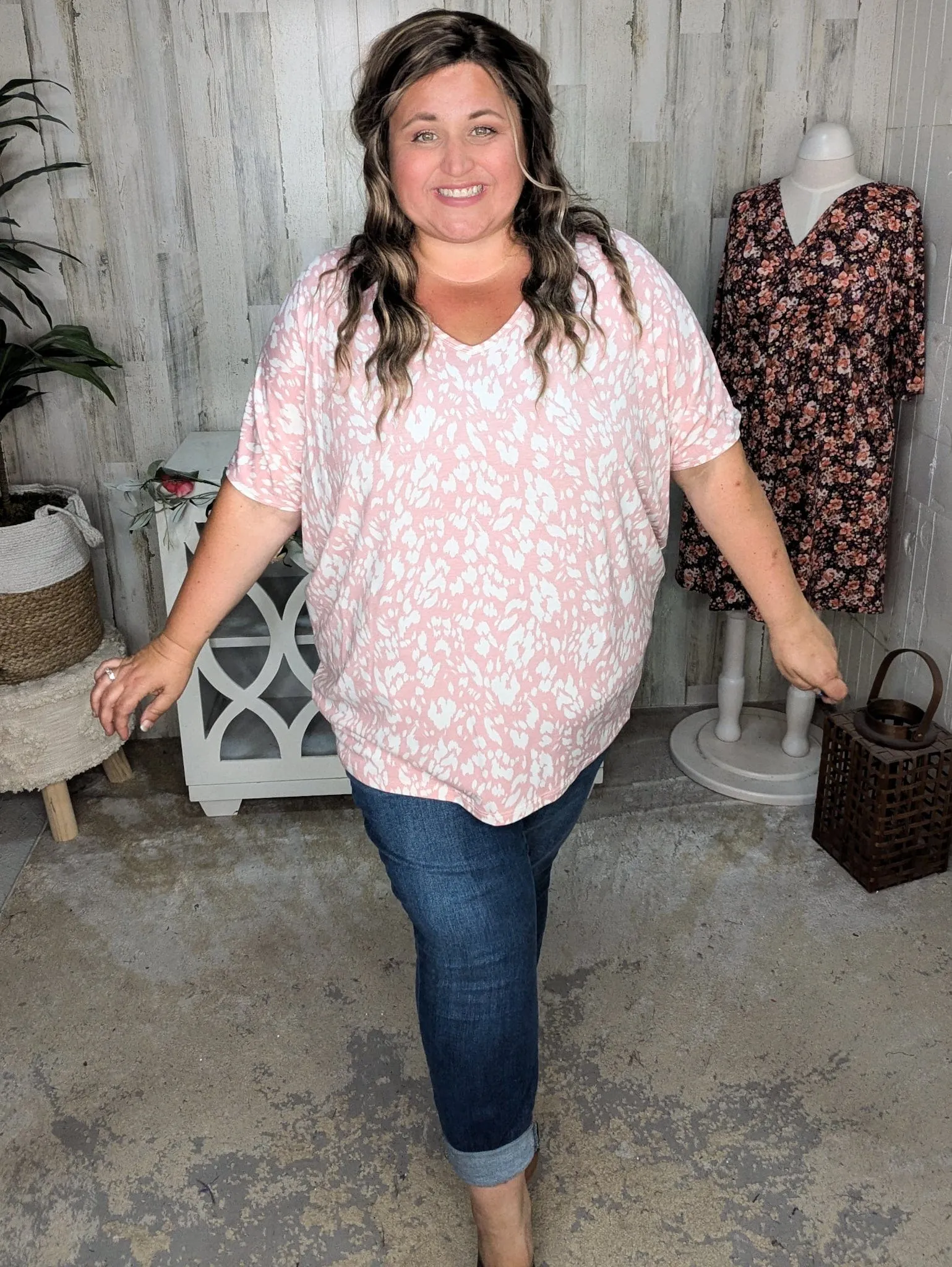 Dakota Abstract Print Dolman Tee (2 Colors)