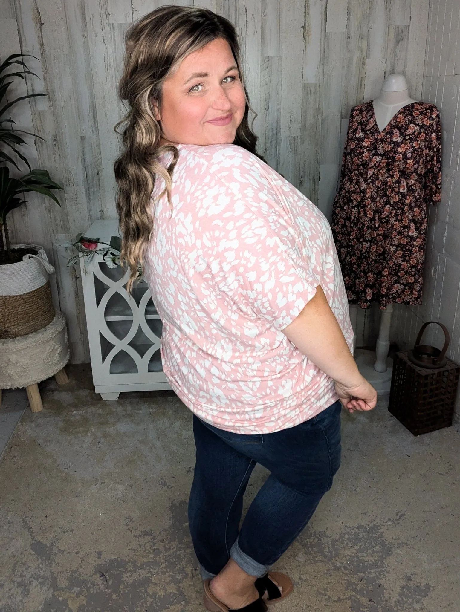 Dakota Abstract Print Dolman Tee (2 Colors)