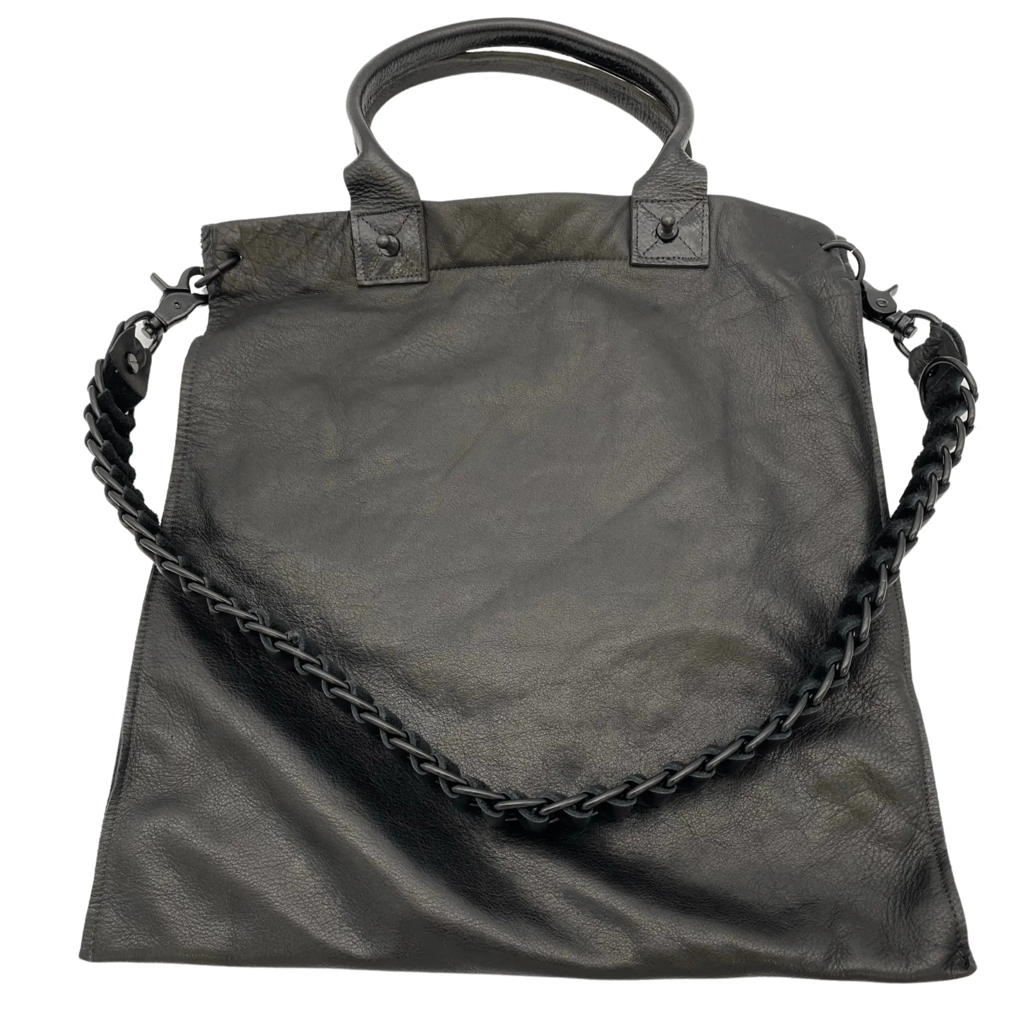 DAVID GALAN Leather Shoulder Bag - Black New w/out Tags