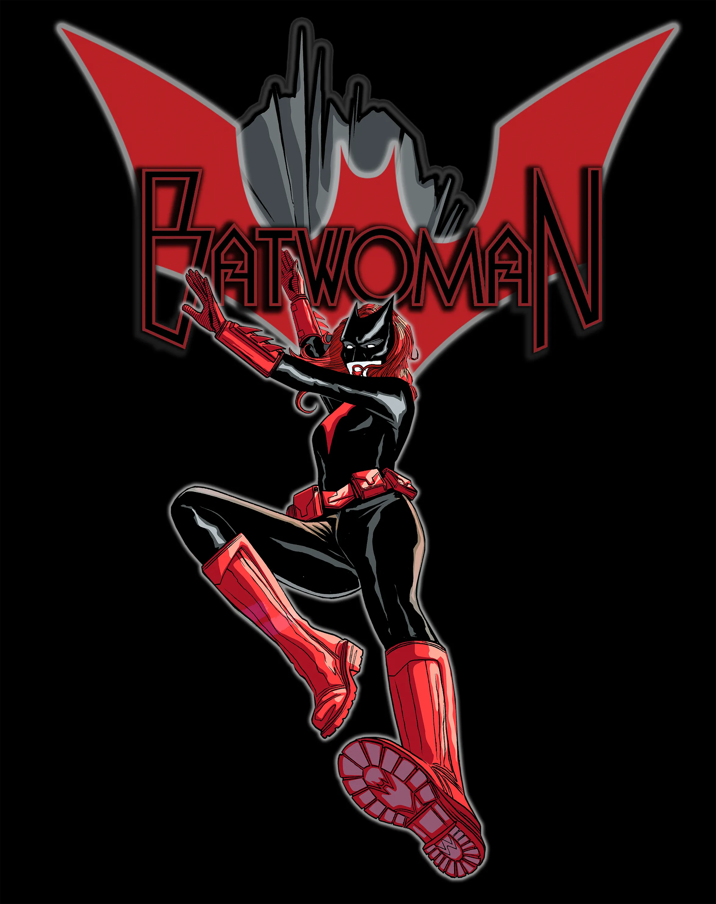 DC Comics Batwoman Logo Entrance Women's Long Tank Dress (Black)