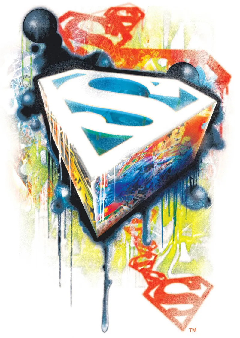 DC Comics Superman Graffiti Official Women's T-shirt (White)