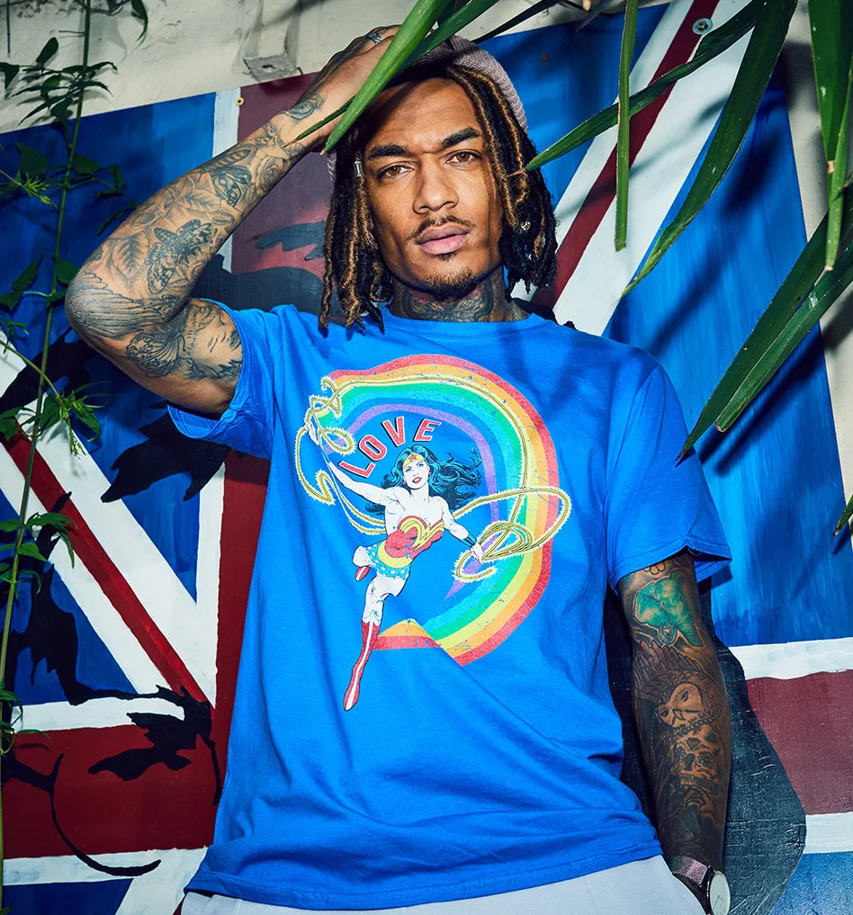 DC Comics Wonder Woman Rainbow Love Official Men's T-Shirt