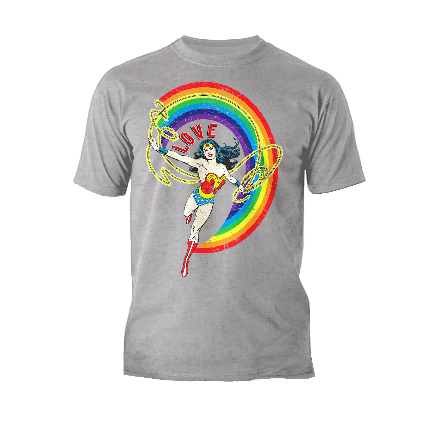 DC Comics Wonder Woman Rainbow Love Official Men's T-Shirt