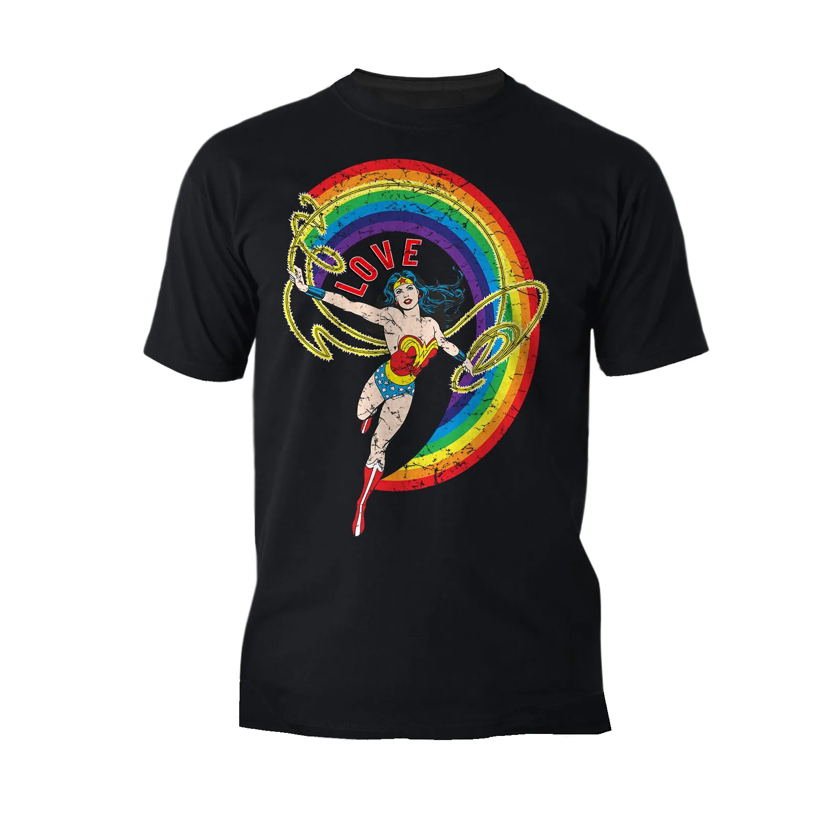 DC Comics Wonder Woman Rainbow Love Official Men's T-Shirt