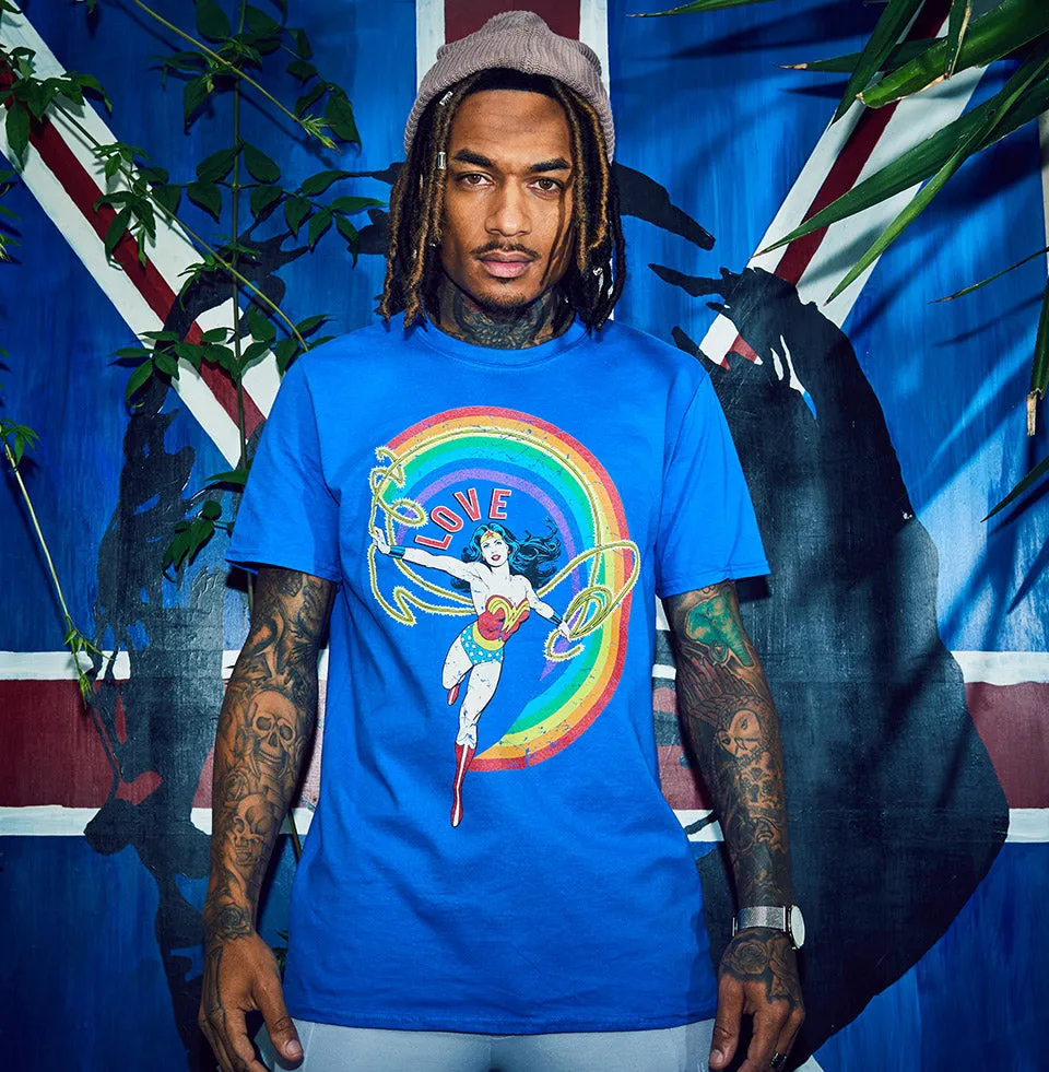 DC Comics Wonder Woman Rainbow Love Official Men's T-Shirt