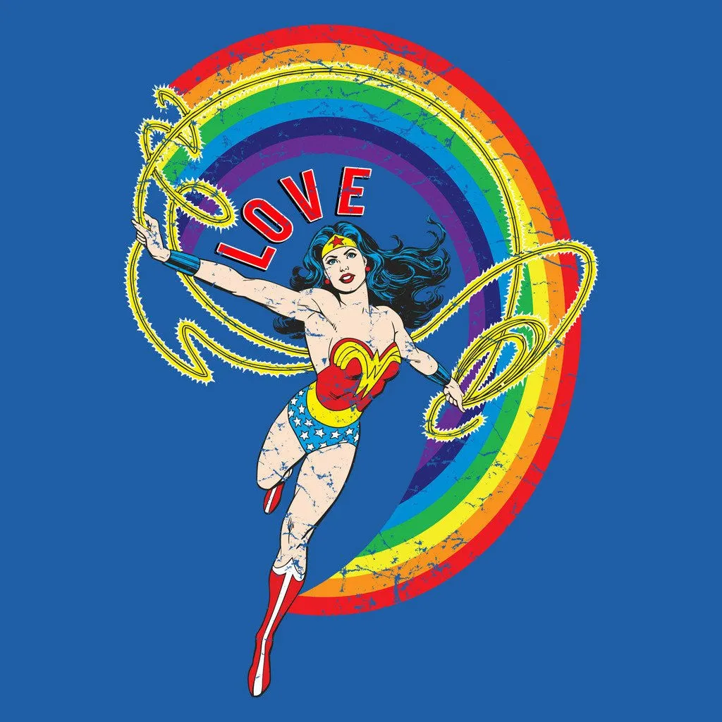 DC Comics Wonder Woman Rainbow Love Official Men's T-Shirt