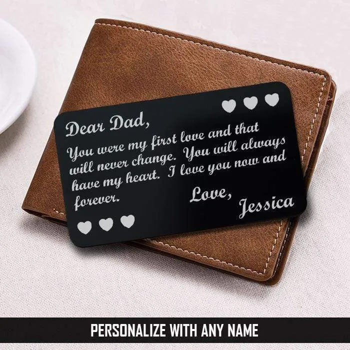 Dear Dad Daughters Love Premium Wallet Card