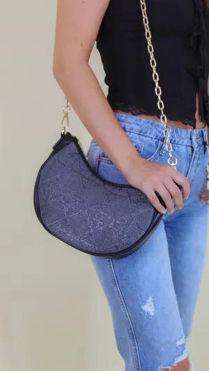 Delighted Black Shoulder Bag