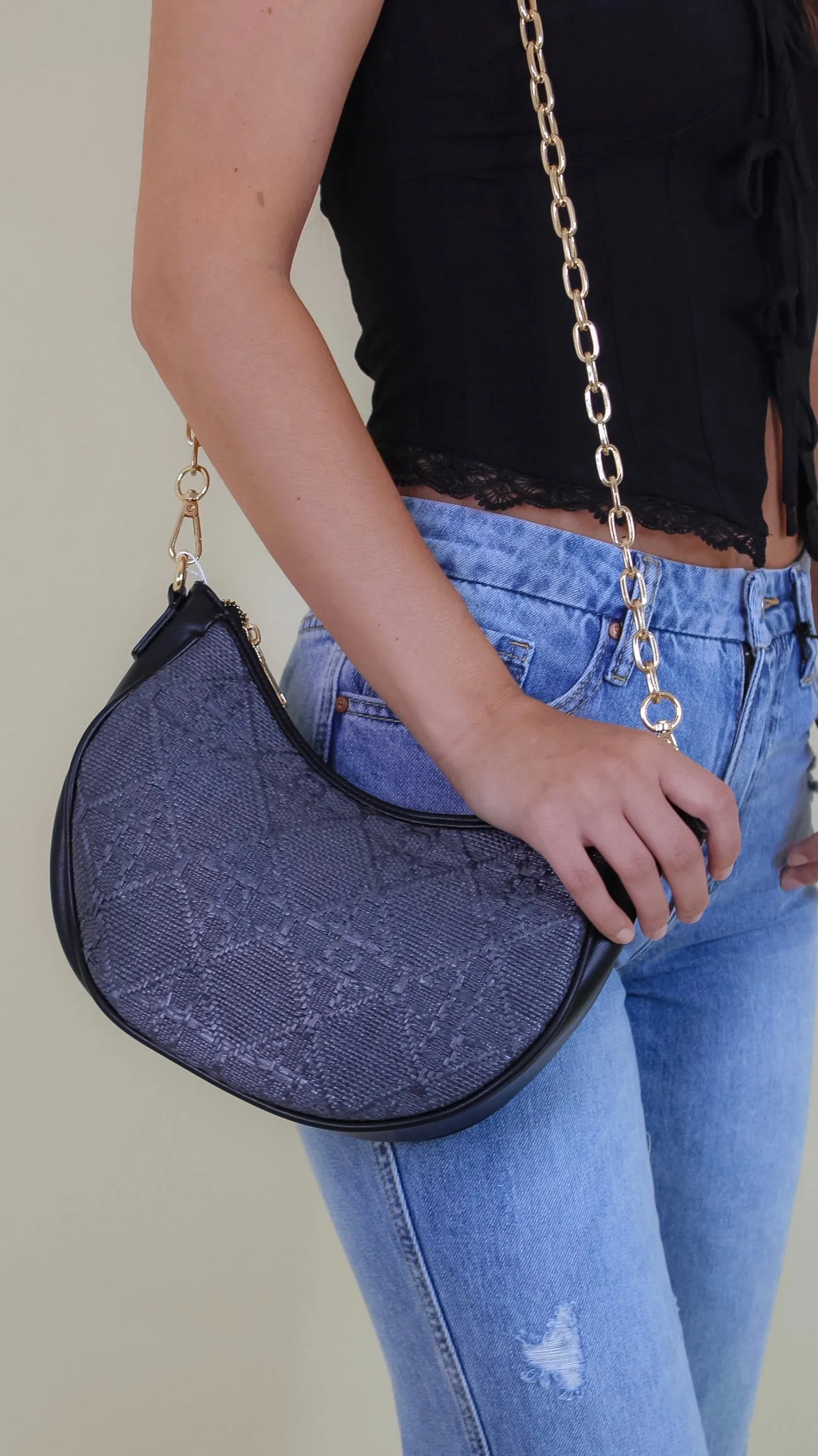 Delighted Black Shoulder Bag