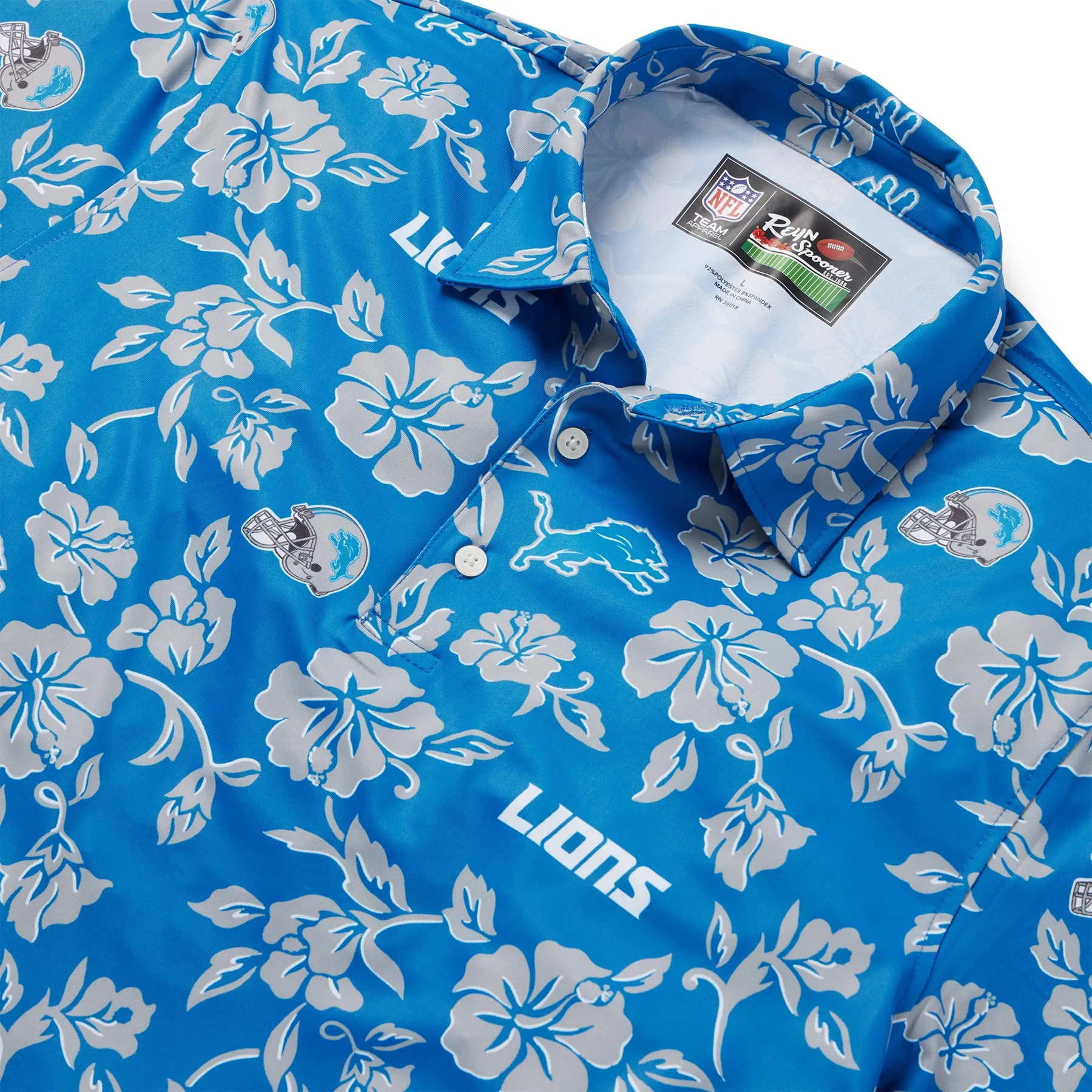 DETROIT LIONS PUA PERFORMANCE POLO