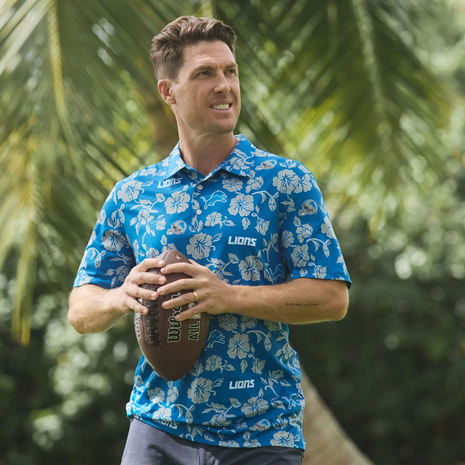 DETROIT LIONS PUA PERFORMANCE POLO