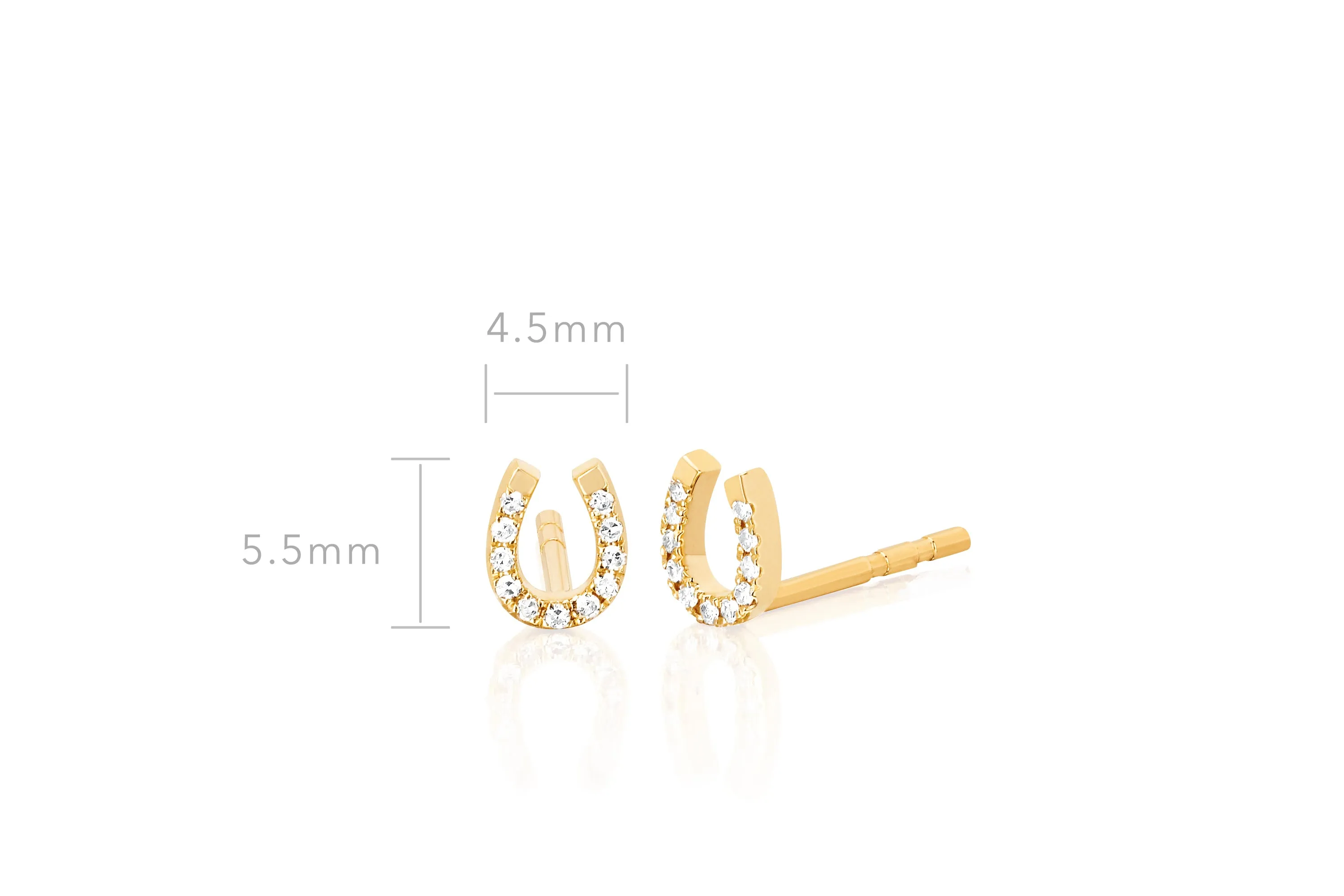 Diamond Mini Horseshoe Stud Earring