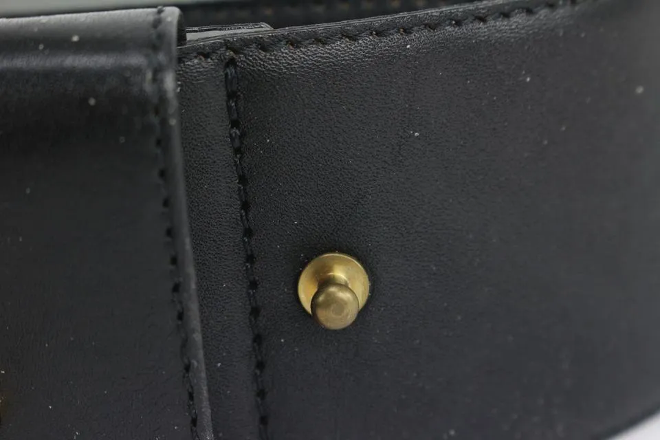 Dior Black x Gold Crystal Initials Belt 33da722