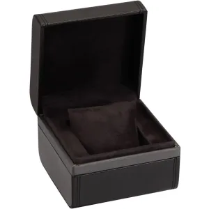 Diplomat Single Leather Watch Box In Black Onyx