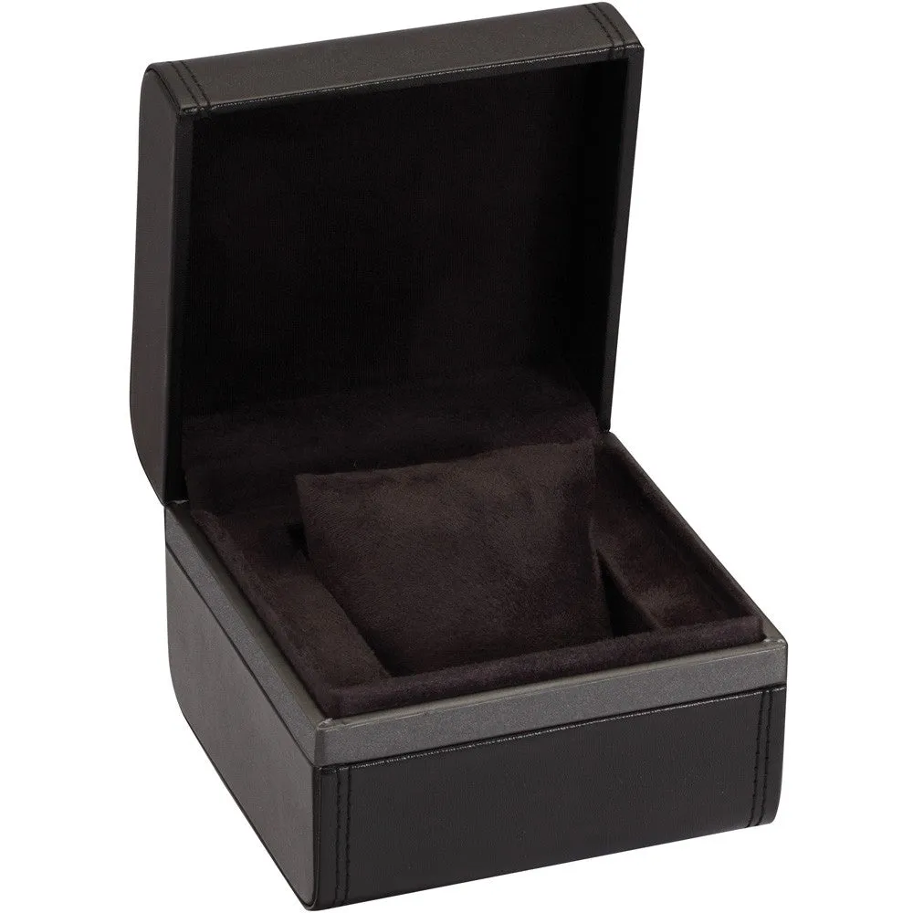 Diplomat Single Leather Watch Box In Black Onyx