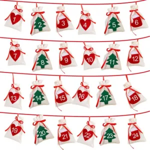 DIY Date1-24 Christmas Home Decoration Calendar Hanging Gift