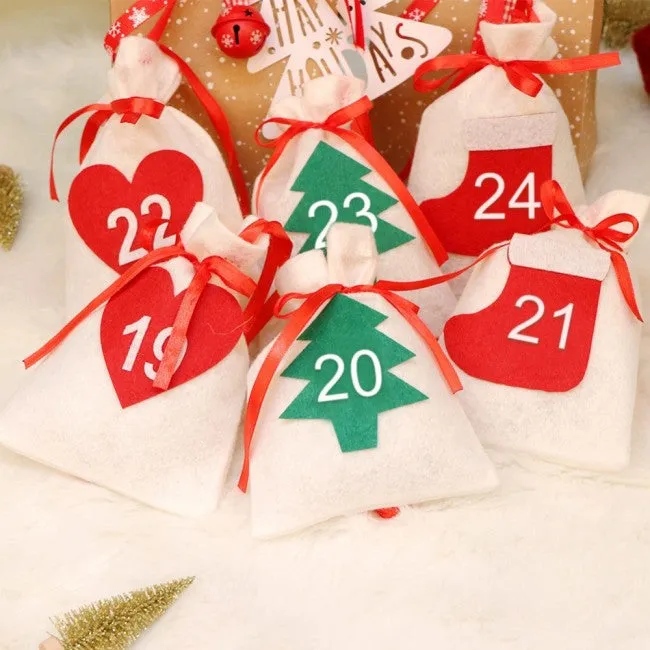DIY Date1-24 Christmas Home Decoration Calendar Hanging Gift