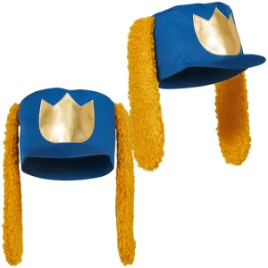Dog Man Cosplay Hat Unsiex Blue Yellow Hat Cap With Ear Costume Accessories