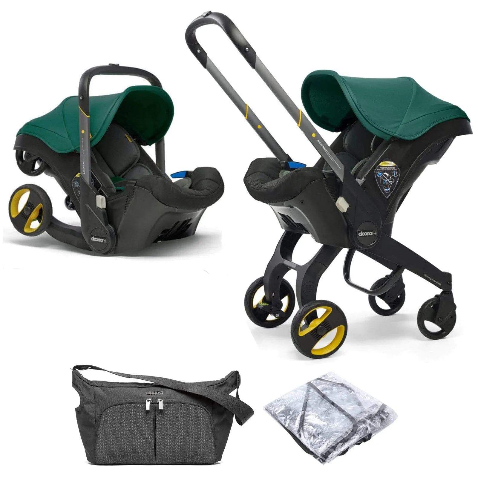 Doona  Car Seat, Essential Bag & Raincover - Racing Green