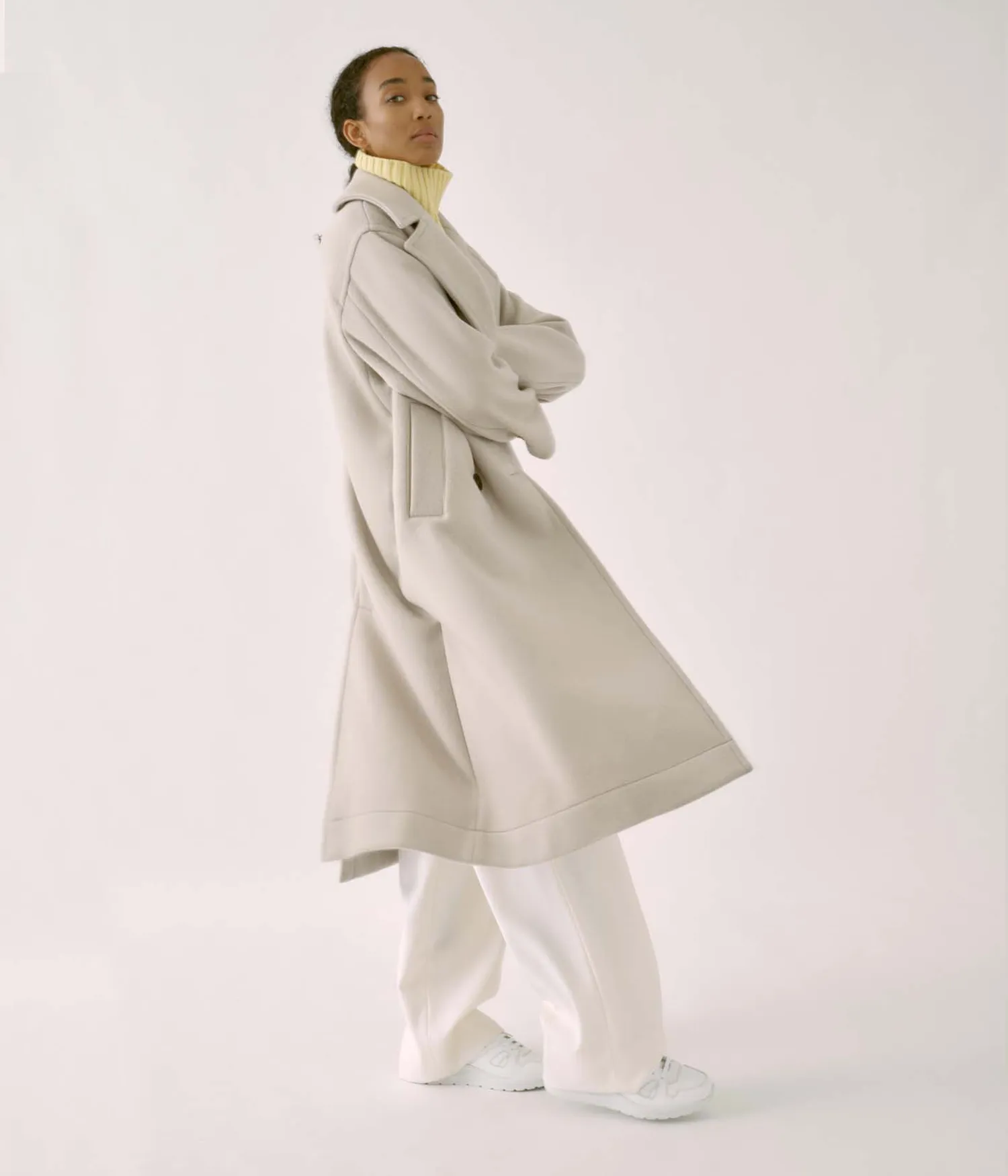 Double Faced Coat in Cloud