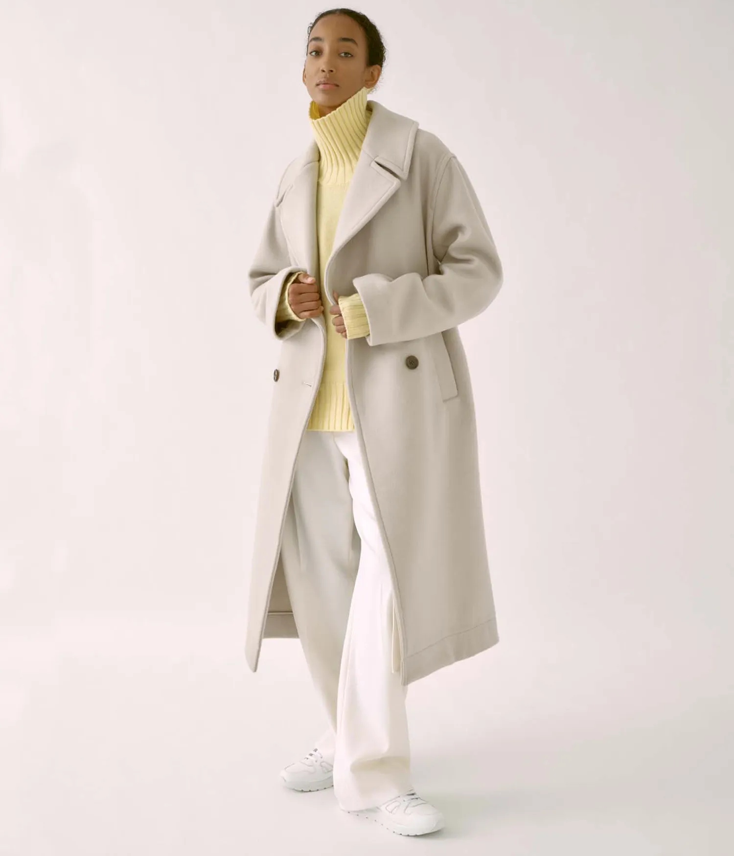 Double Faced Coat in Cloud