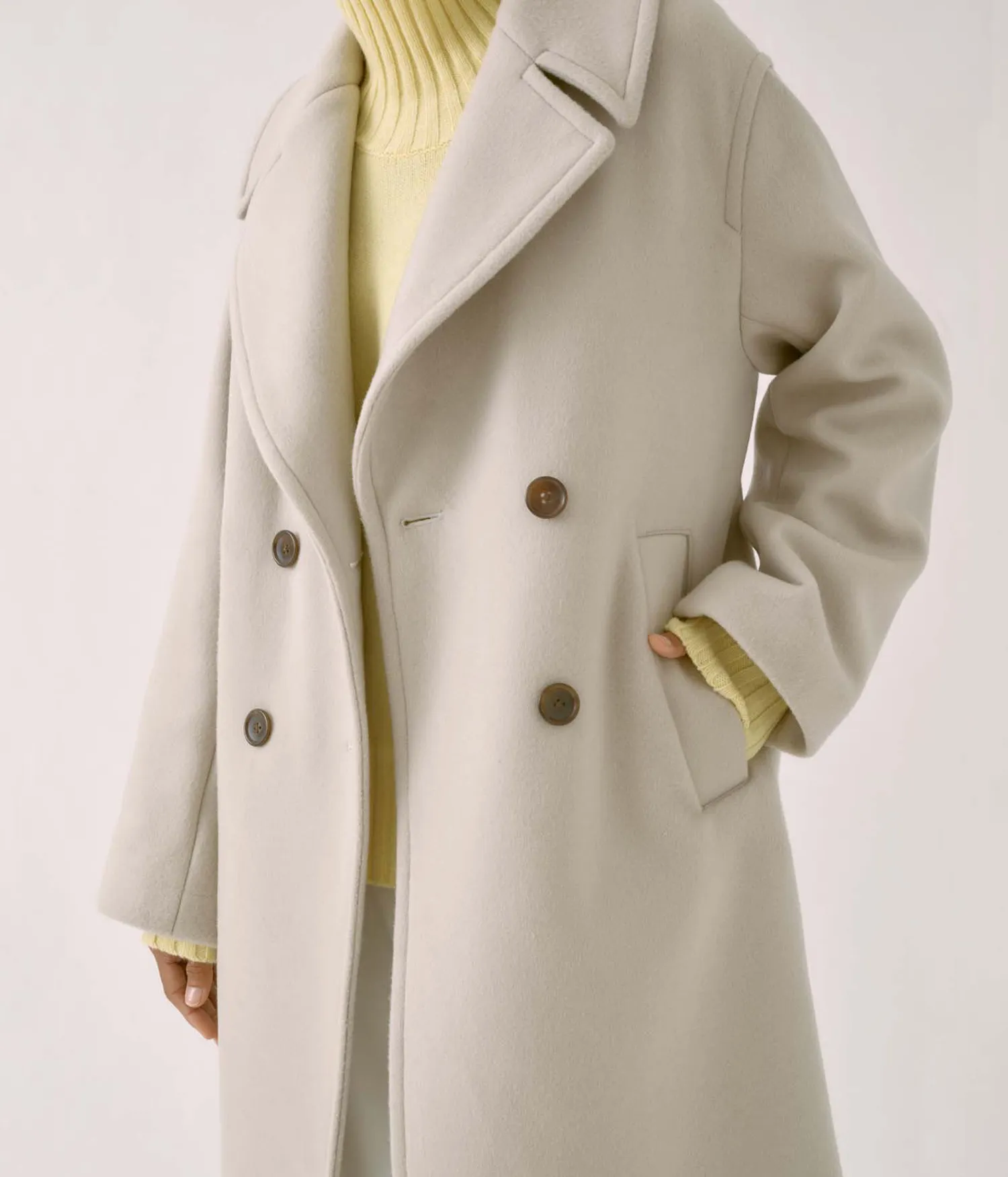 Double Faced Coat in Cloud