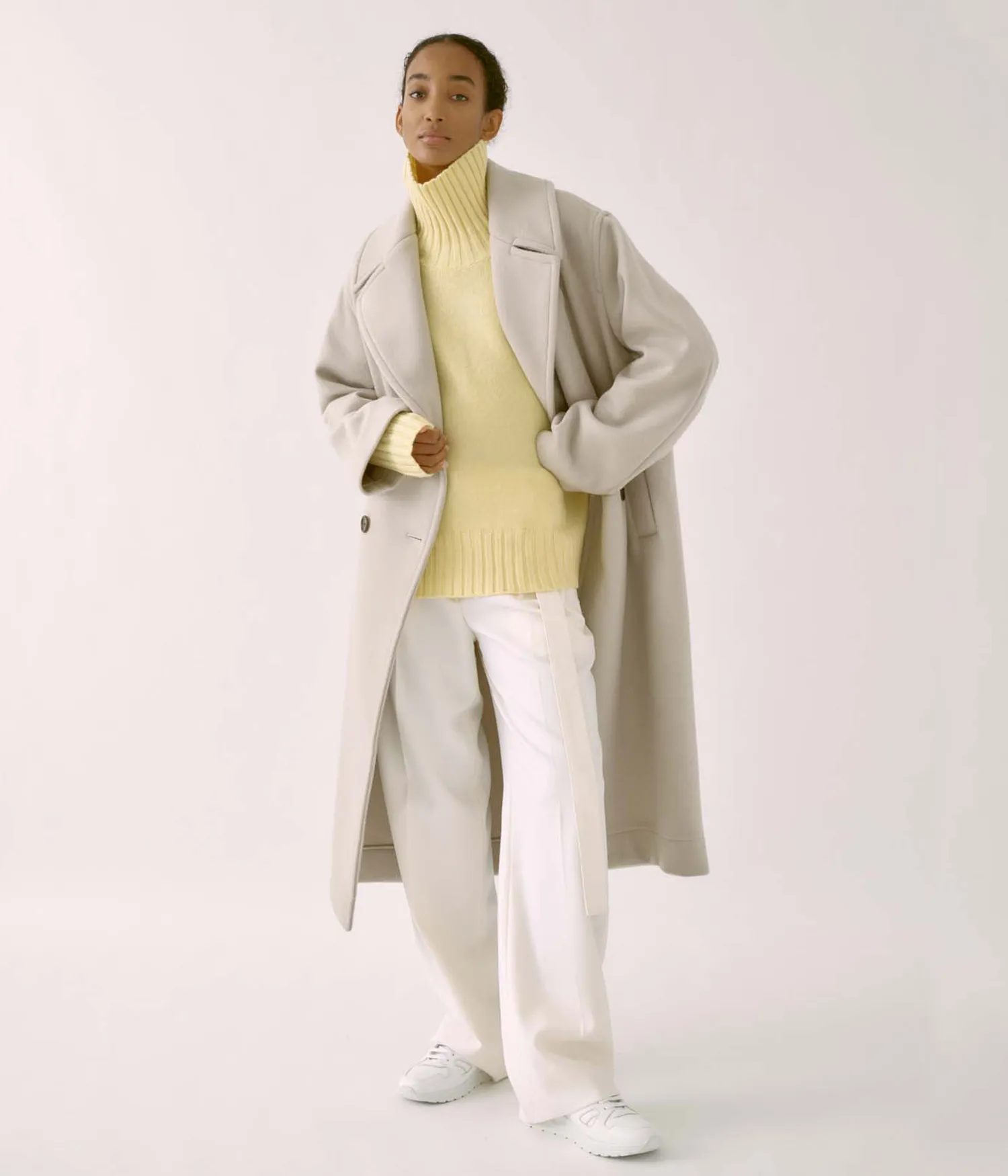 Double Faced Coat in Cloud