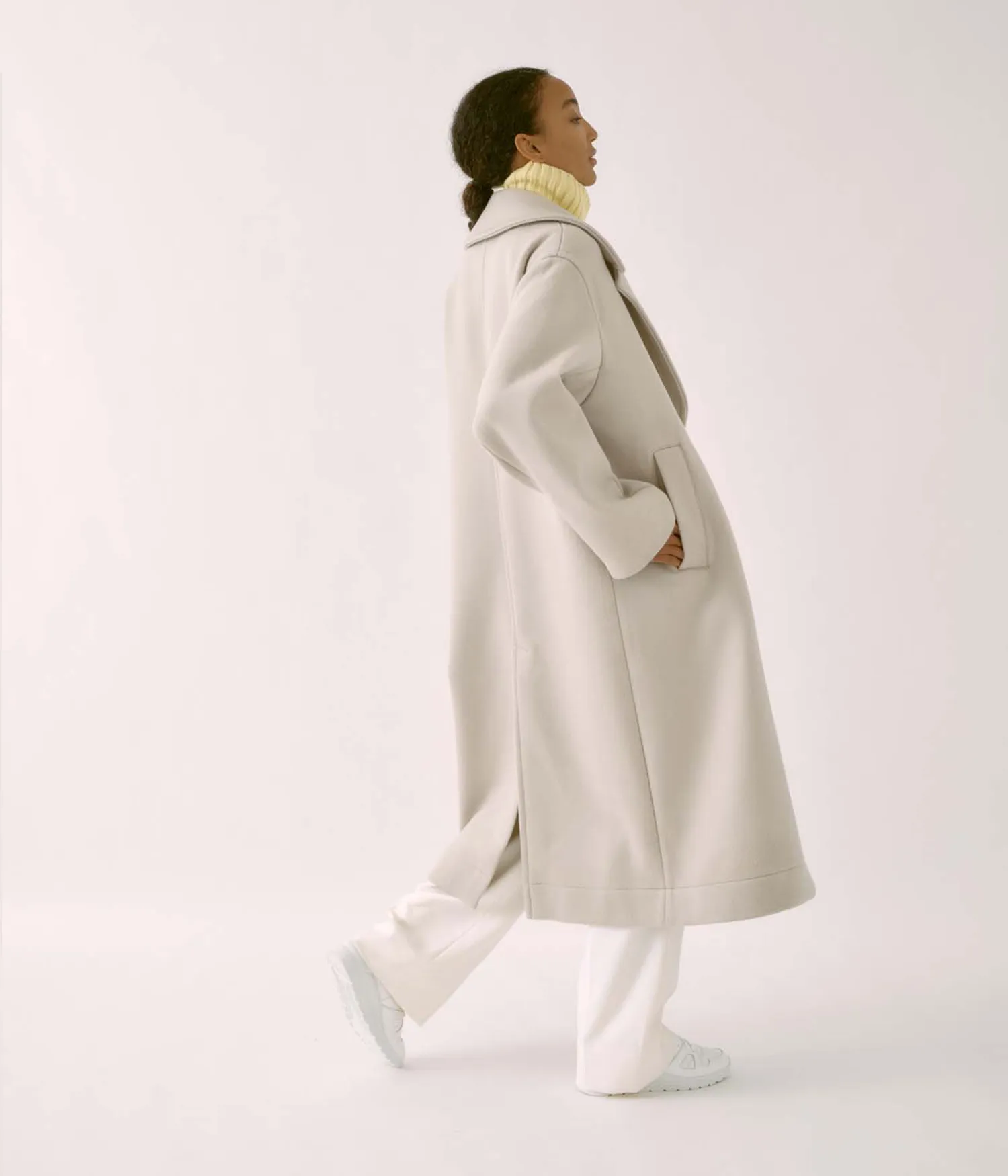 Double Faced Coat in Cloud