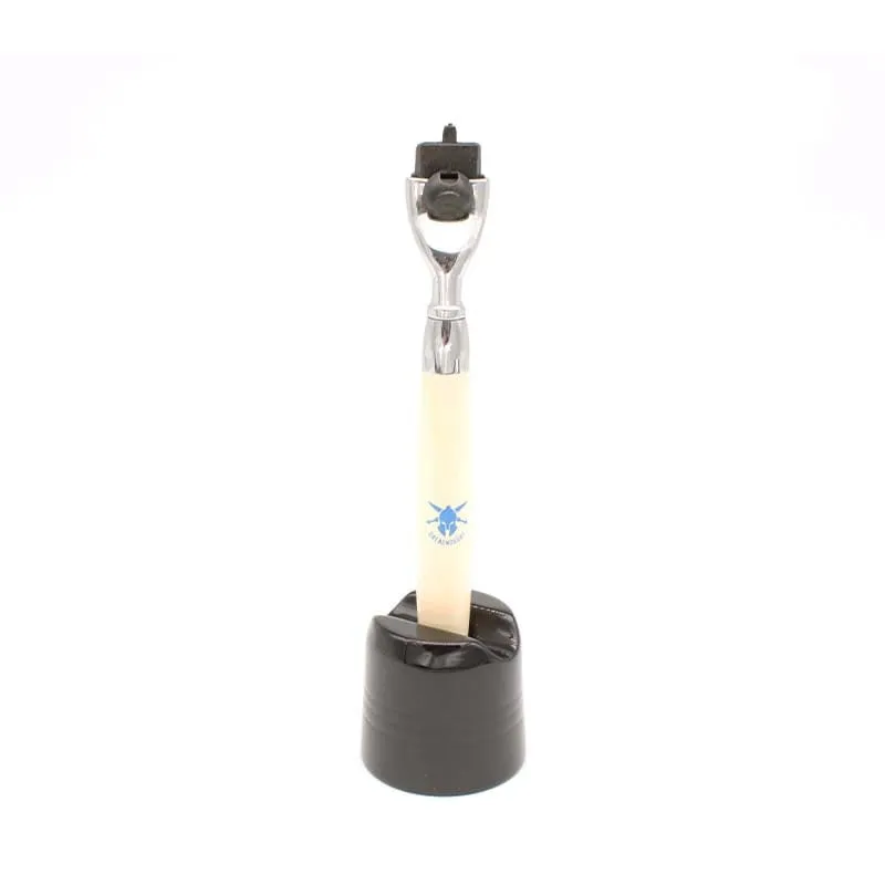 Dreadnought Faux Ivory Mach 3 Razor Handle