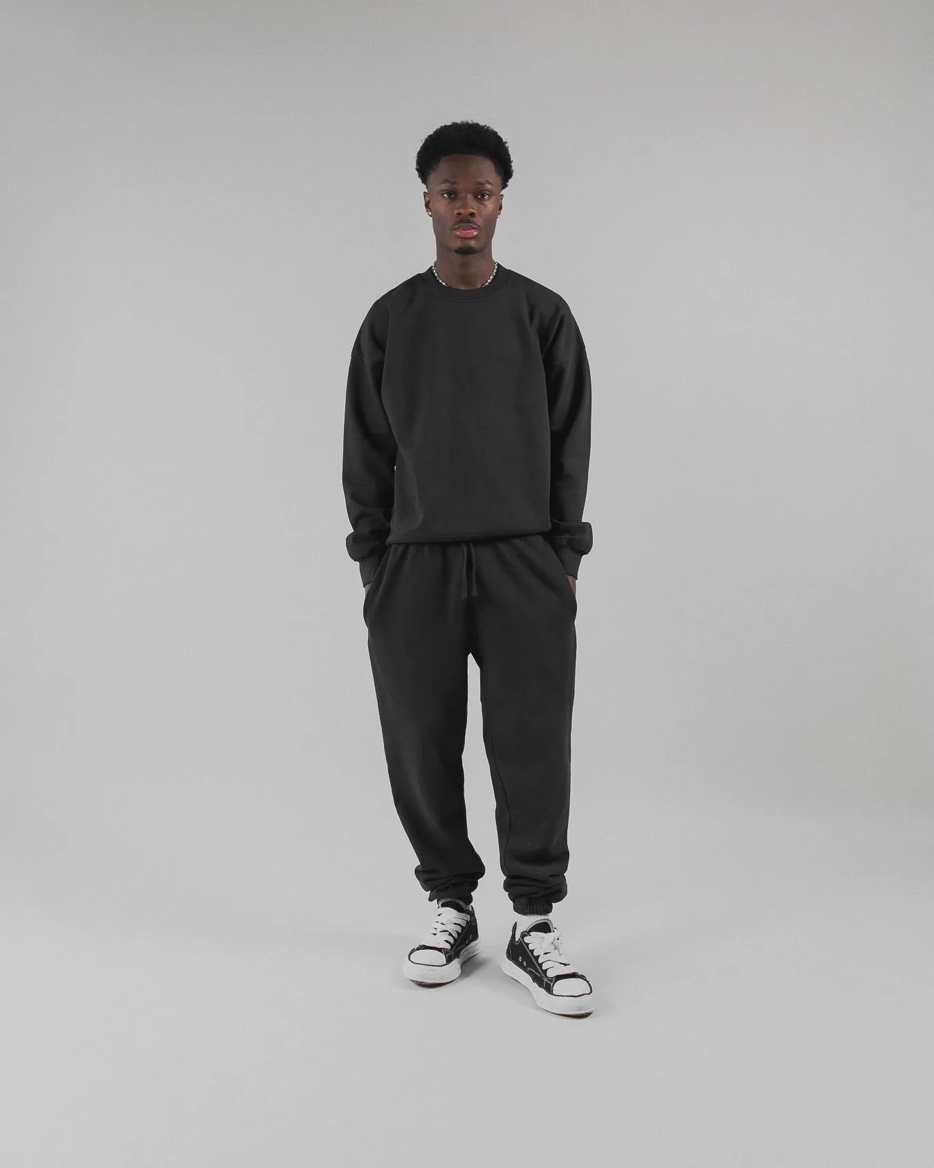 Drop Shoulder Crewneck - Vintage Black