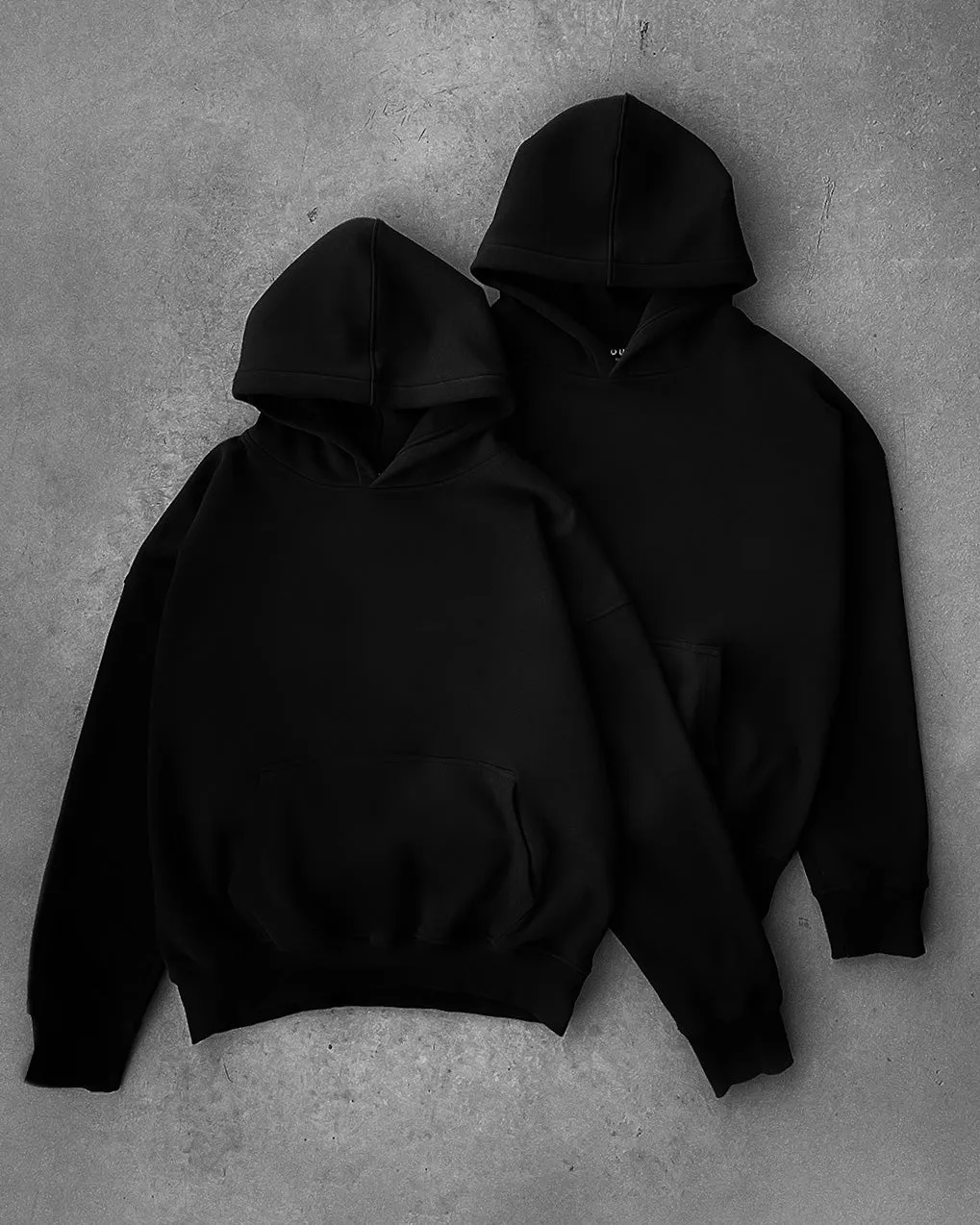 Drop Shoulder Hoodie - Black