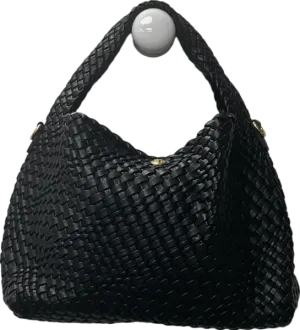 Dune Black Deliberate Woven Shoulder Bag One Size