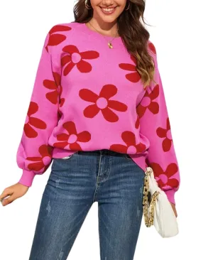 Efflorescence Drop-Shoulder Botanical Sweater