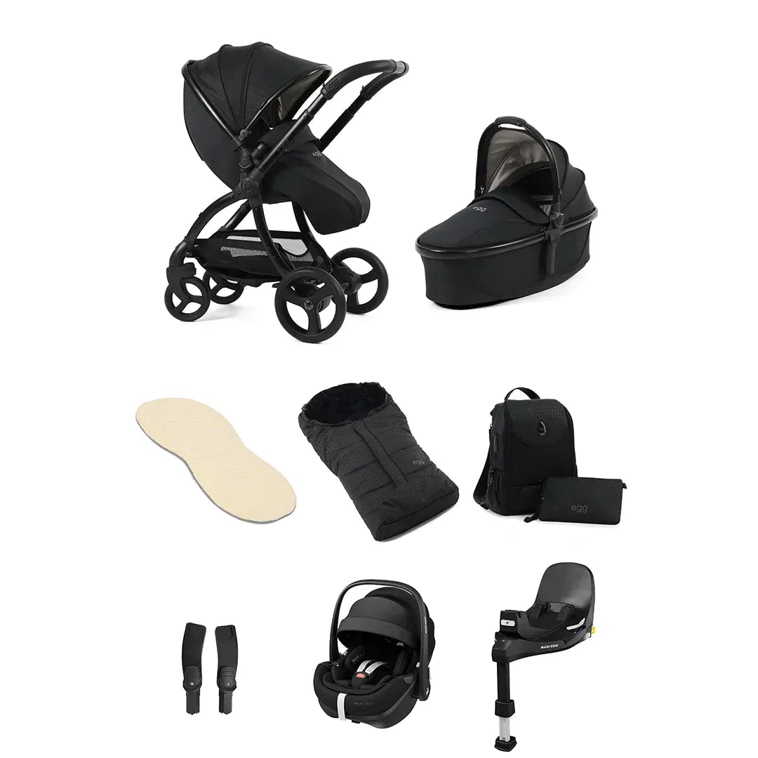 egg3 Special Edition Luxury Bundle with Maxi-Cosi Pebble 360 Pro Car Seat   Base