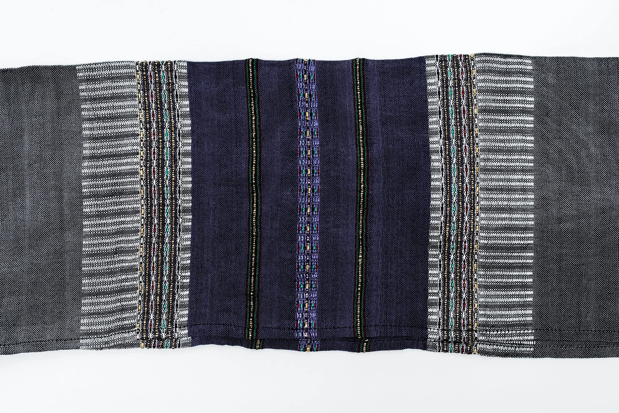 Elia - Silk Tallit- Purple and Gold on Gray