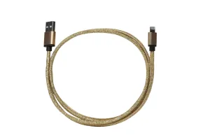 Elle Glitter 3 ft. Lightning Cable-Gold