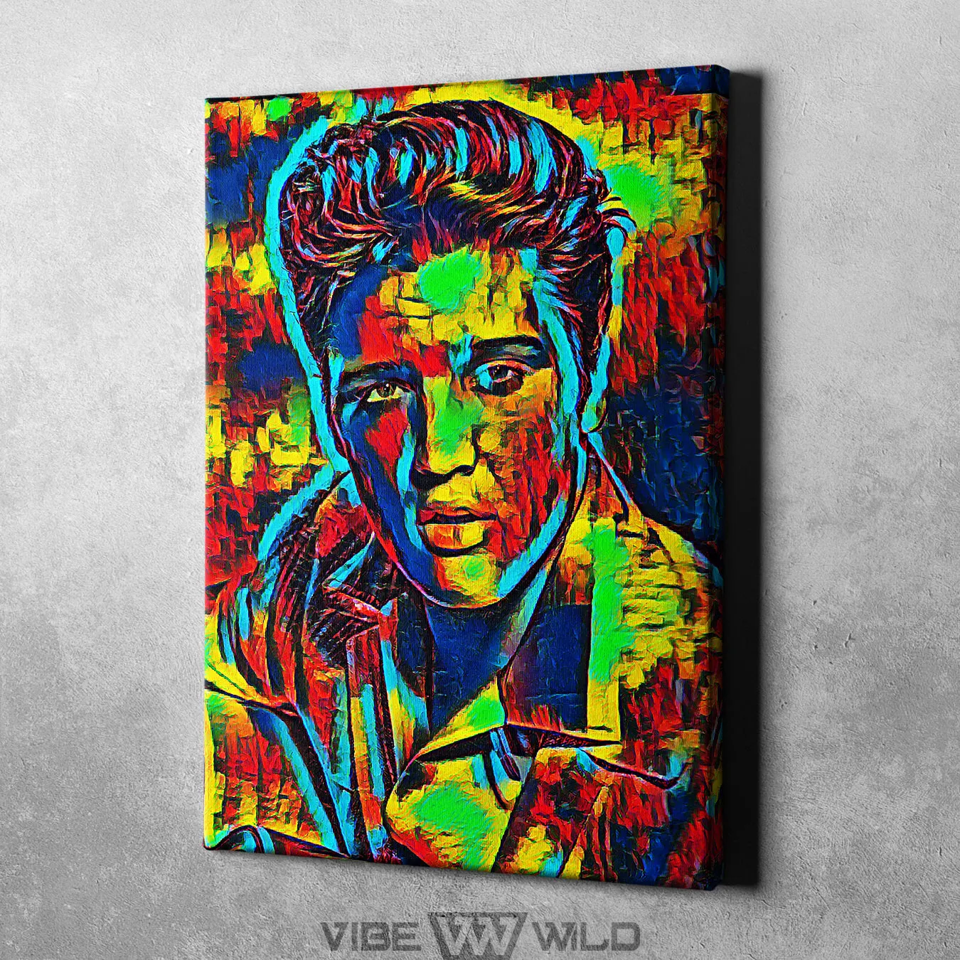 Elvis Presley Canvas Abstract Colors
