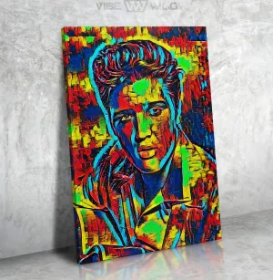 Elvis Presley Canvas Abstract Colors